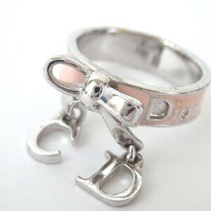 Authentic Christian Dior ribbon ring metal [Used]